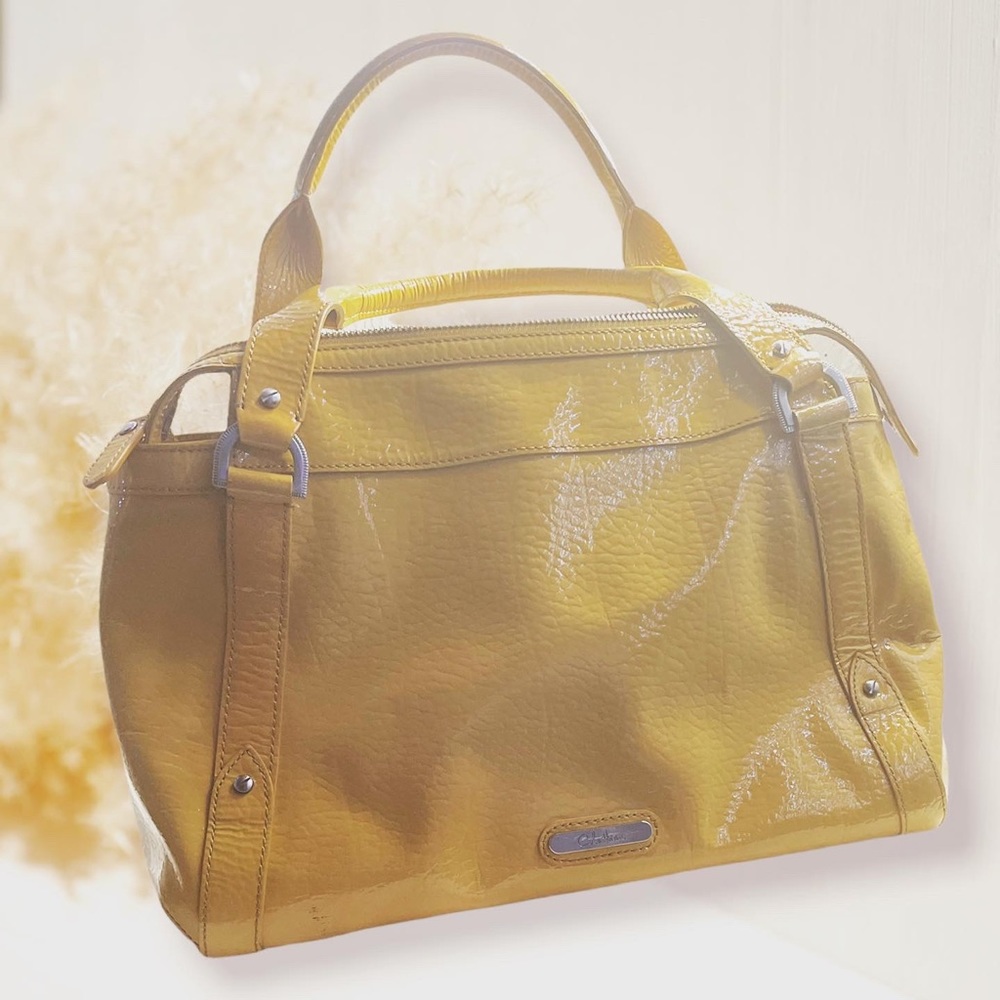 Chíc mustard patent leather vintage Cole Haan handbag